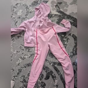 Girls Old Navy Active Pink Hoodie and Leggings Set